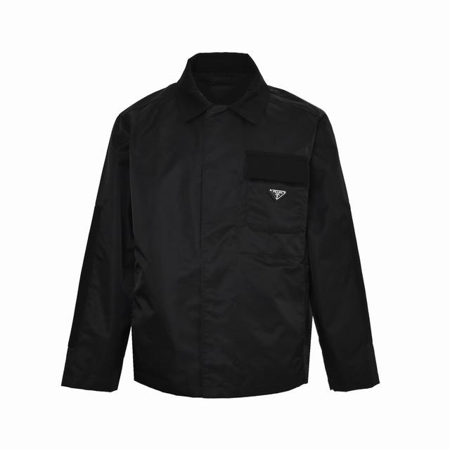 Prada's patchwork flap-pocket nylon jacket is crafted from the brand's signature