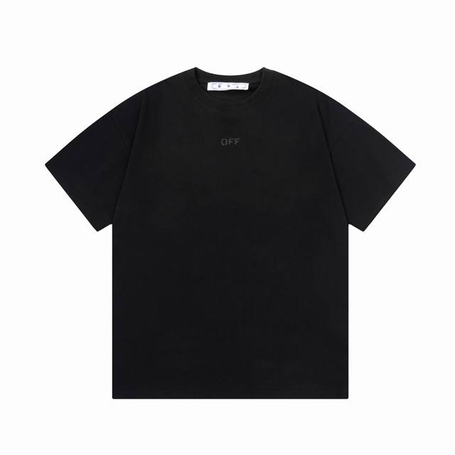 Off-White moon backside large logo print Original fabric official style short-sl