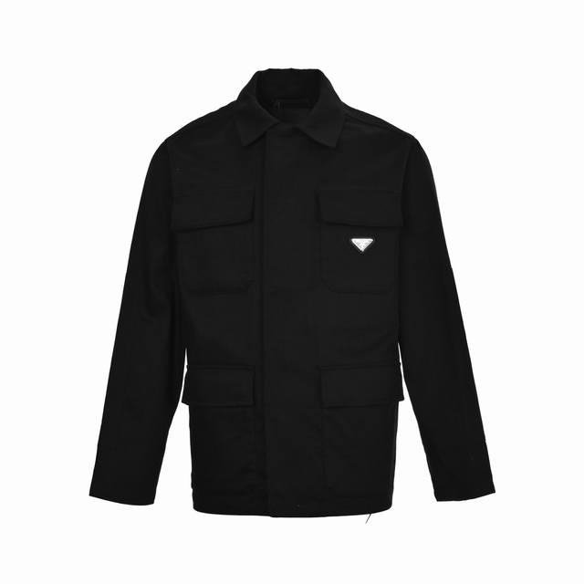 Prada Four-Pocket Cotton Workwear Jacket DDD. Crafted with a 45