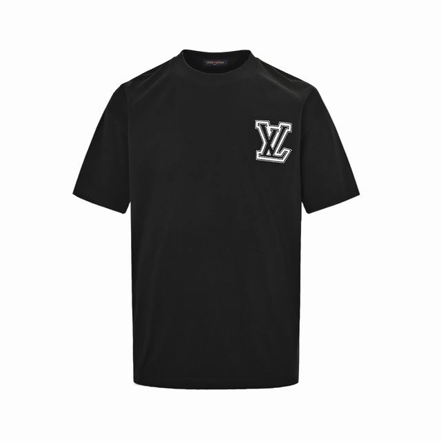 Louis Vuitton 25Ss 3D Embroidered Core-Spun Logo Short Sleeve DDD. Crafted from