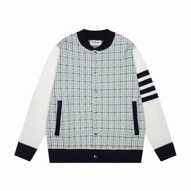 Thom Browne colorblock plaid cardigan with metal buttons DDD. This classic Tb fo