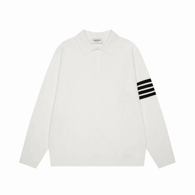 Thom Browne four-bar knit polo shirt DDD, an update inspired by 1980s retro DDD.