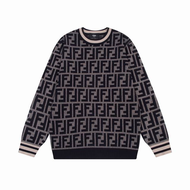 Fend* Autumn/Winter 22nd Edition Plaid Double F Wool Sweater, Exclusive! This sw