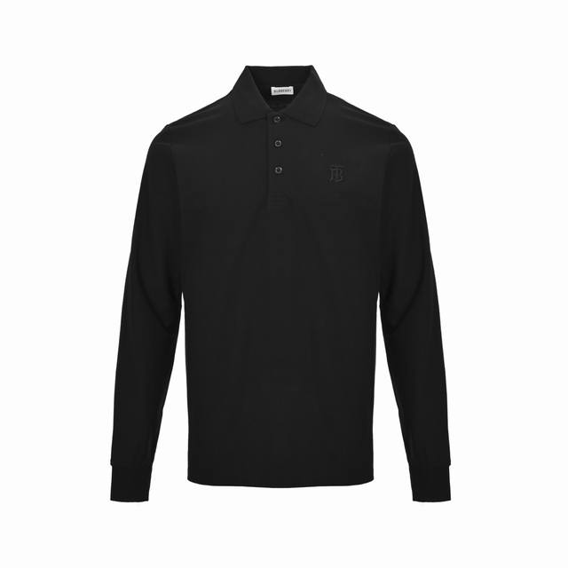 Burberry 25Fw Tb embroidered lapel Polo long sleeve is made of custom fabric. Ad