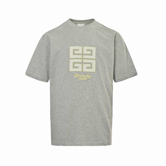 Givenchy 25Ss mesh patch short-sleeve Custom 280g cotton double yarn stiff fabri