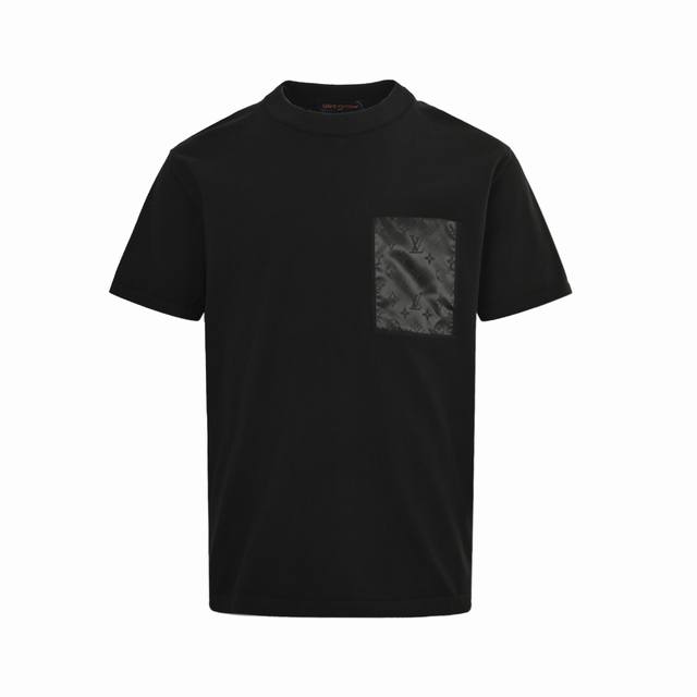 Louis Vuitton 25Fw knitted jacquard patchwork with nylon inlay short sleeves DDD