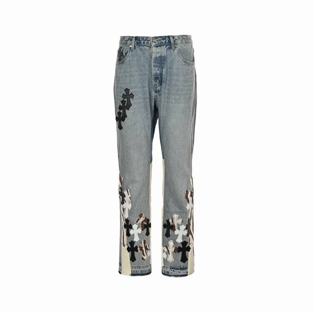 Chrome Hearts 24Fw Flared Destroyed Patch Jeans Los Angeles Exclusive! A true W-