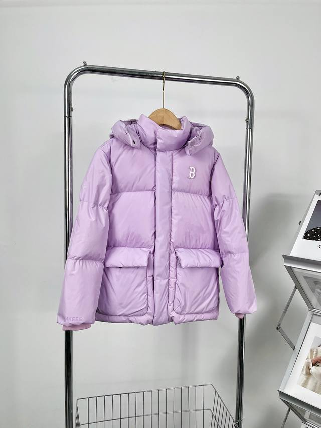 Mlb Yankees Square Pocket Hooded Mid-Length Children's Down Jacket Size: 110-160