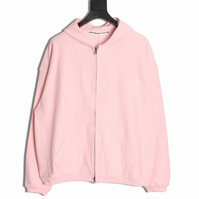 Alexander Wang 25Fw washed lettering zipper jacket DDD. Made of pure cotton, it