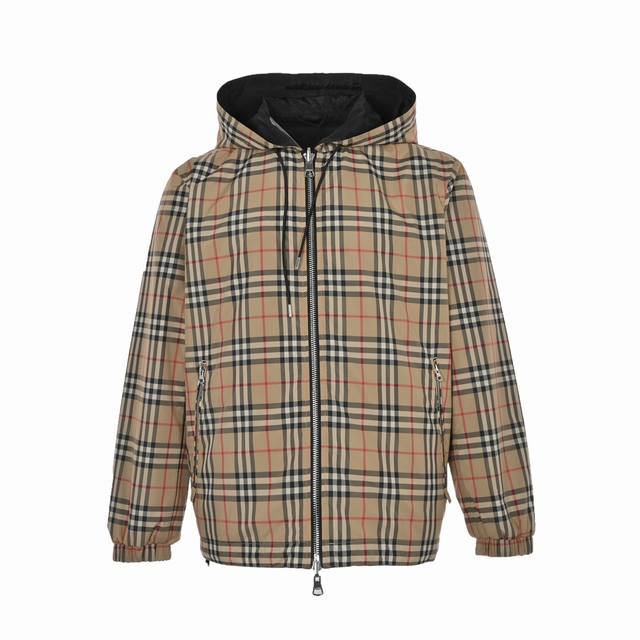 Burberry classic check double-faced jacket DDD. Custom-woven and custom-dyed kha