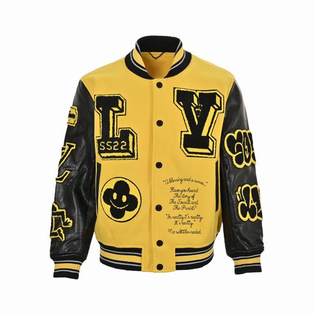 Louis Vuitton 24Fw Logo-Stitched Baseball Jacket Sorry to have kept you waiting,