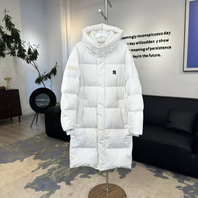 New York Yankees button-embroidered long down jacket for men and women Product c