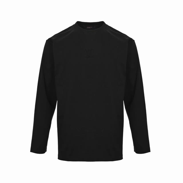 Louis Vuitton 25Fw long-sleeved embossed logo on the chest. Lining is built into