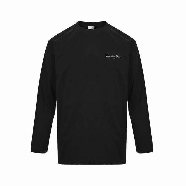 Dior's classic long-sleeved top with mottled front and back lettering print is m