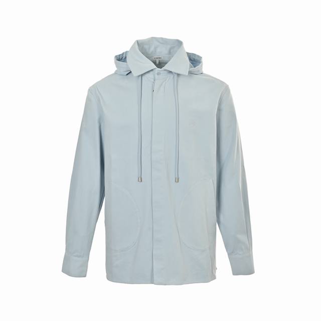 Loewe Cotton Detachable Hooded Long-Sleeved Shirt Jacket Made from 100% cotton f