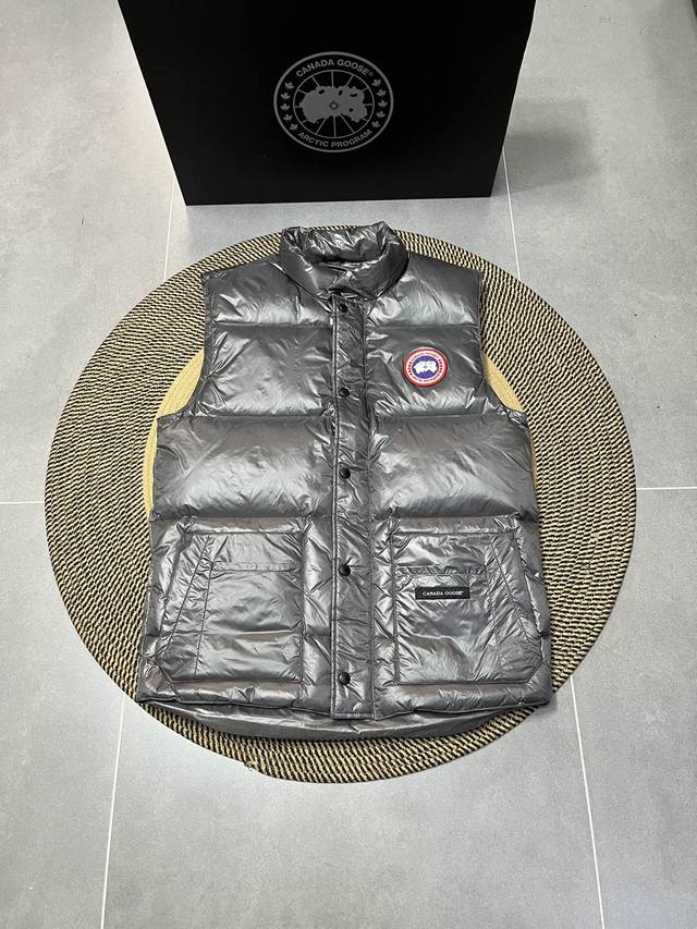 Graphite Gray Canada Goose 10 vest down jacket top version classic style Xs- Xxl