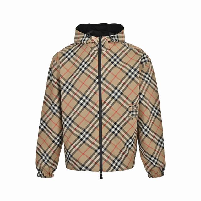 Burberry 24Fw Twill Warhorse Double-Faced Jacket A lightweight hooded jacket mad