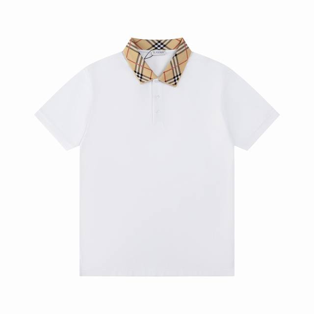 Burberry's new spring and summer men's fashion short-sleeved Polo shirt with con