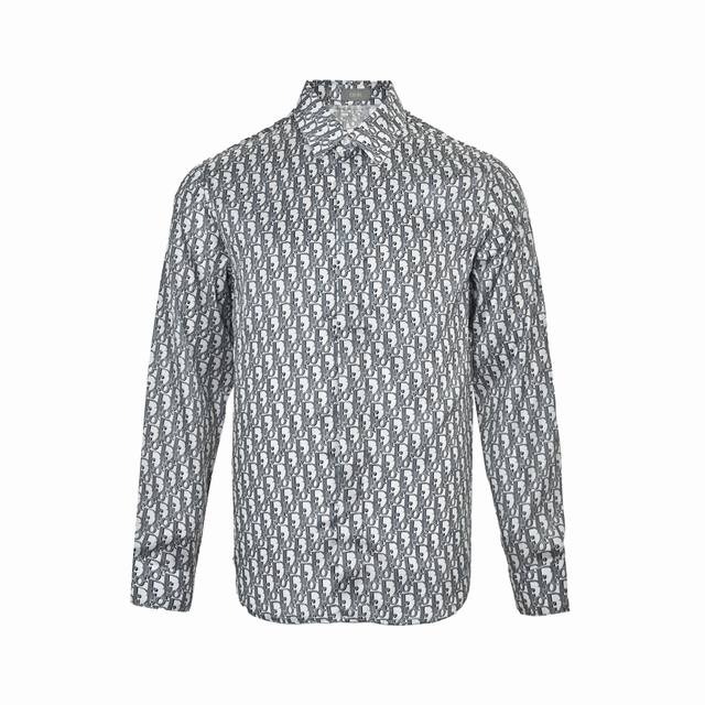 Dior 25Ss monogram all-over print shirt. DDD. Custom-made polyester, carefully s