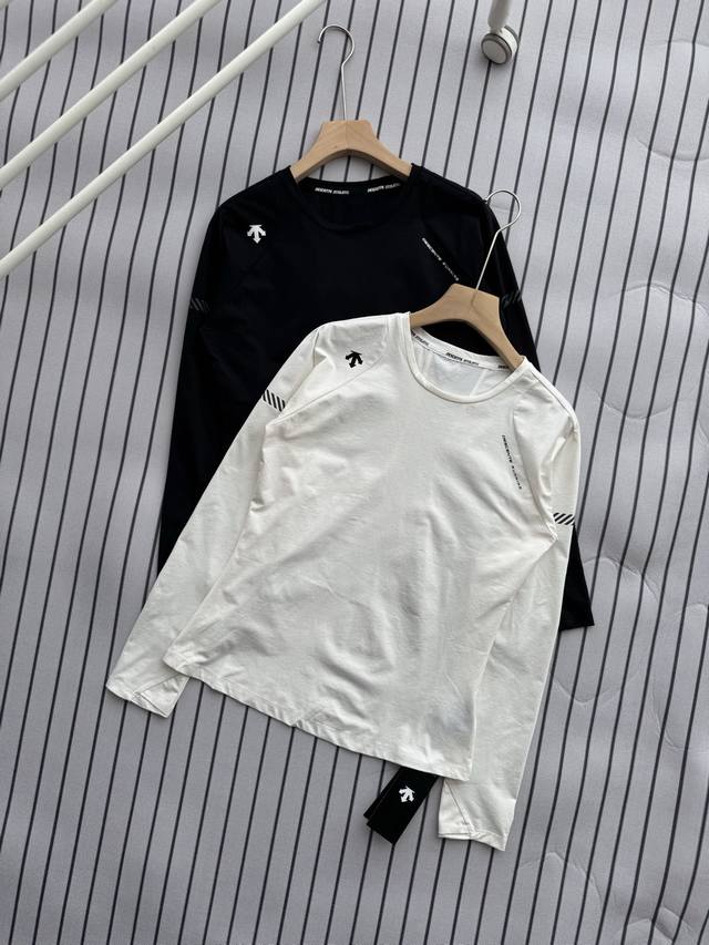 Descente Women's Running Collection F360 Long-Sleeved Crewneck Knit T-Shirt DDD.