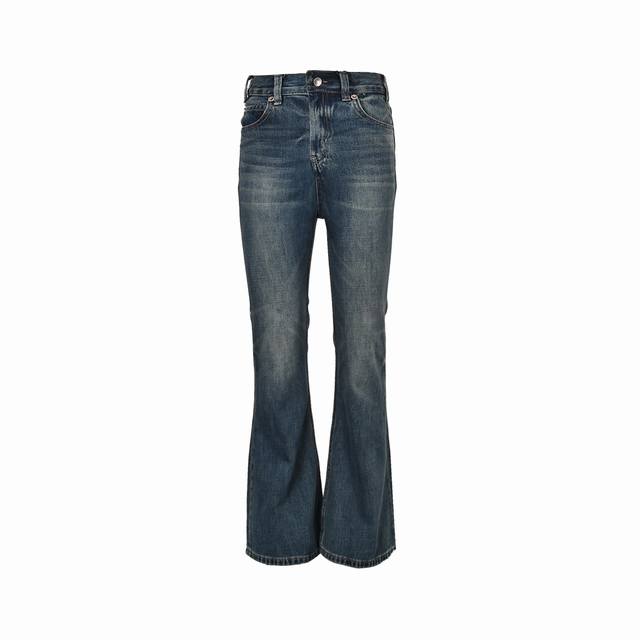 Celine washed flared jeans DDD. Made of custom-woven 13.5-inch twill denim, this