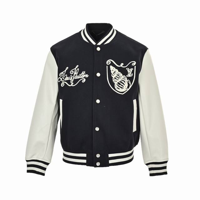 Louis Vuitton 24Fw Conch Embroidered Logo Baseball Jacket This new Louis Vuitton