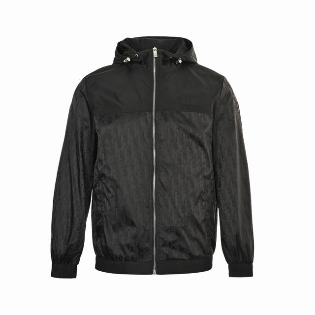Dior hooded jacket with full-print Dior logo on the chest DDD. Rarely available