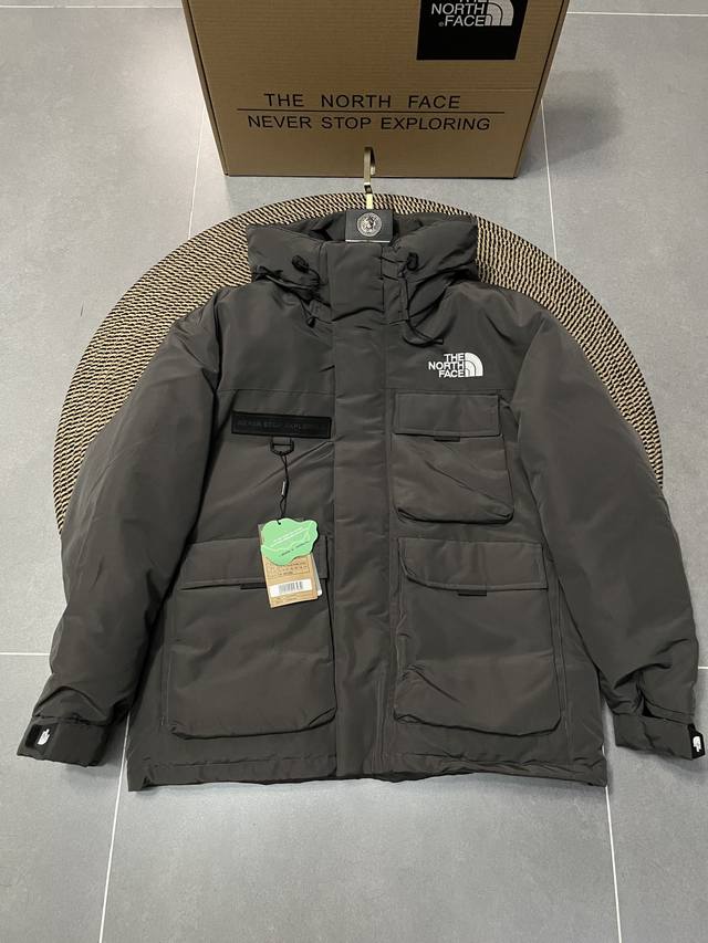 The North Face Tnf Multi-Pocket Work Hooded Down Jacket (DDD) Highly Recommended