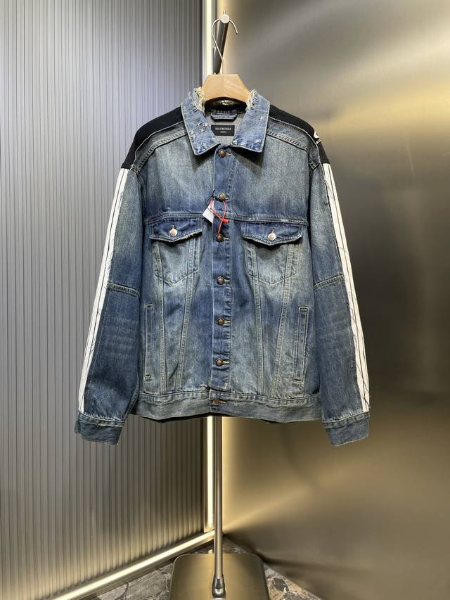 Balenciaga Cut-Up Denim JacketCustom-made cotton denim woven with phantom techno