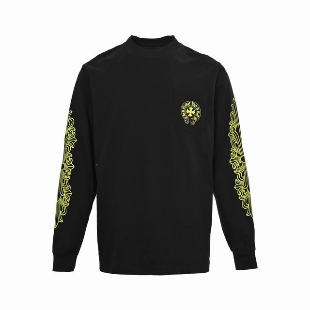 Chrome Hearts 25Fw Sanskrit lemon green print long sleeves The best autumn and w