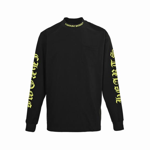 Chrome Hearts 25Fw Collar Sanskrit Print Long Sleeve T-shirt The best choice for