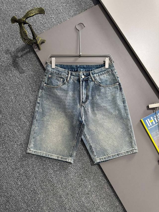 Muu 2025 summer new jeans and denim shorts, made of imported Japanese Denim plai
