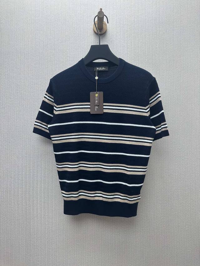 Lp 25Ss new striped sweater round neck pullover, high version men's size: SMLXl.