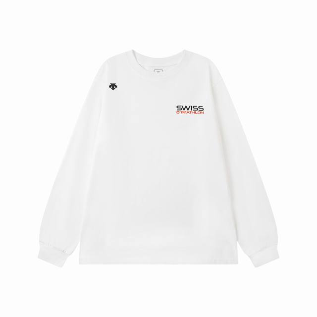 Descente Autumn/Winter Collection long-sleeved T-shirt 32S double yarn 300g fabr