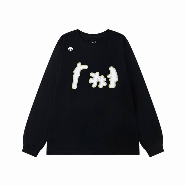 Descente Autumn/Winter Collection long-sleeved T-shirt 32S double yarn 300g fabr