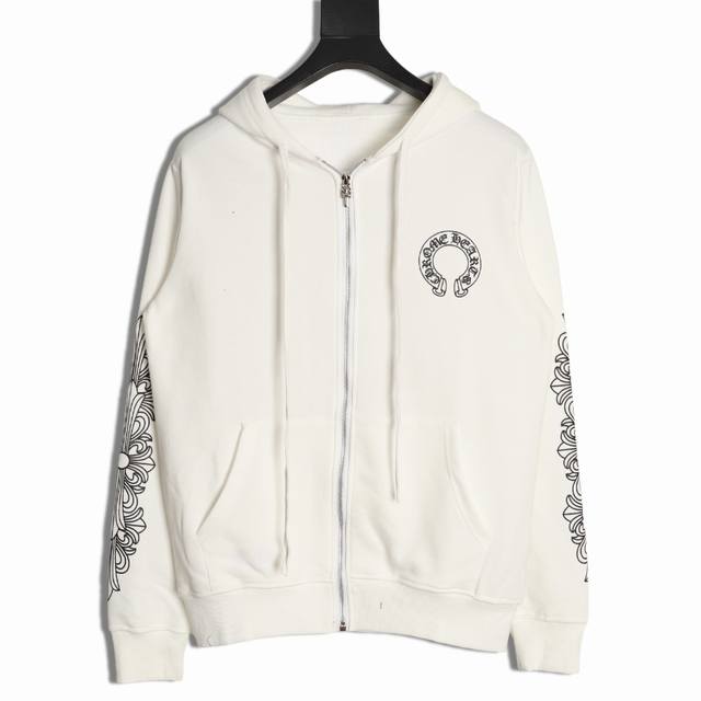 Chrome Hearts 25Fw Zipper Jacket with Sanskrit Print on CuffsHigh-weight, high-d