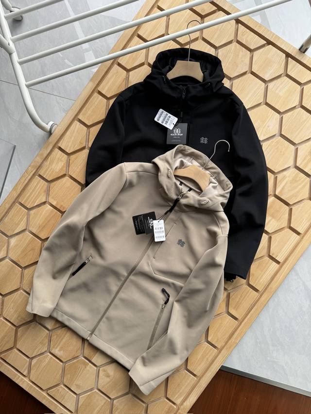 Top-quality, genuine Kolon Sport men's autumn hooded stretch-knit track jacket,