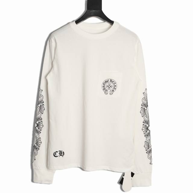 Chrome Hearts 25Fw front and back horseshoe print long sleeve T-shirt Heavy weig