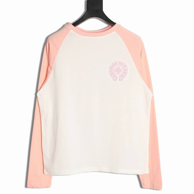 Chrome Hearts 25Fw embroidered horseshoe patchwork long-sleeved T-shirt High-wei