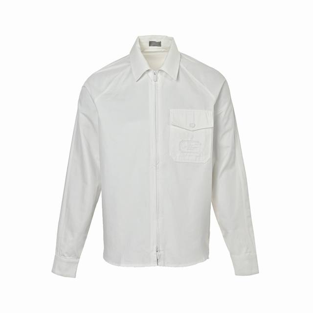 Dior 25Ss pocket embroidered logo zip-up shirt jacket Hylton Nel collaboration D