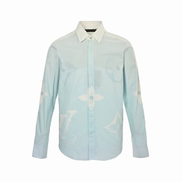 Louis Vuitton 24Fw Gradient Floral Long-Sleeved Shirt DDD. Made from 100% finely