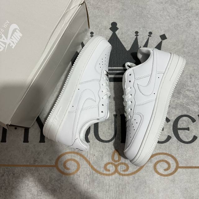 Nike Af1 Air Force One all white 36-44 men's and women's shoes DDD