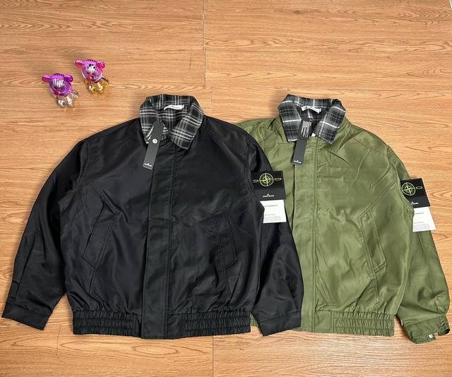 Supply control Stone Island Stone Island fake two-piece plaid shirt medal pilot