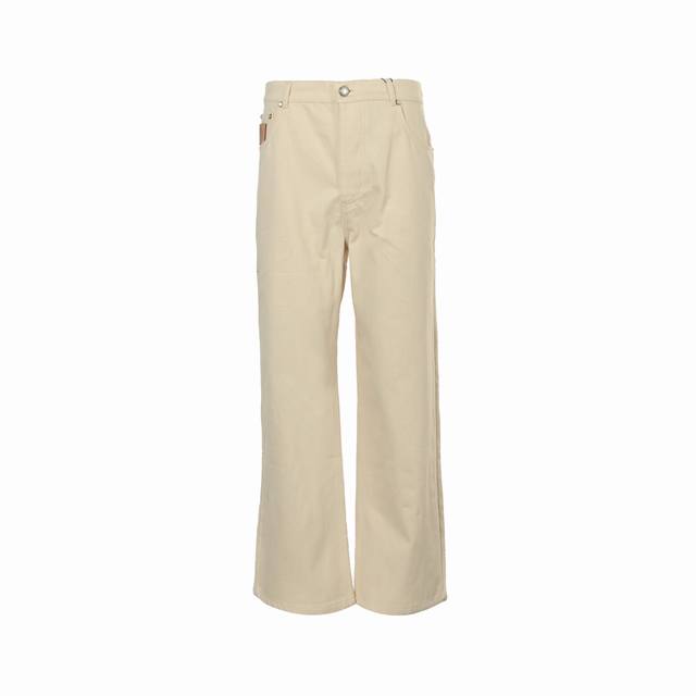 Louis Vuitton 25Fw Leather Pocket Label Jeans 2025 Lv new jeans are made from wa