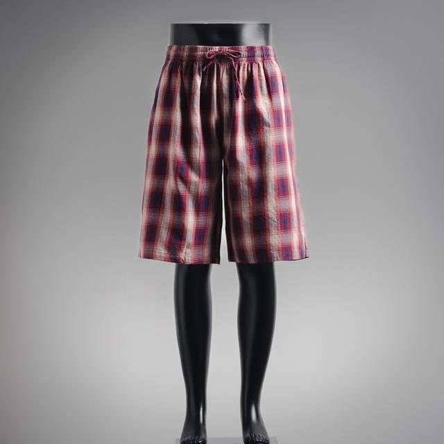 Acne Studios 25Ss red and white checkered shorts are made of a blend of Xinjiang