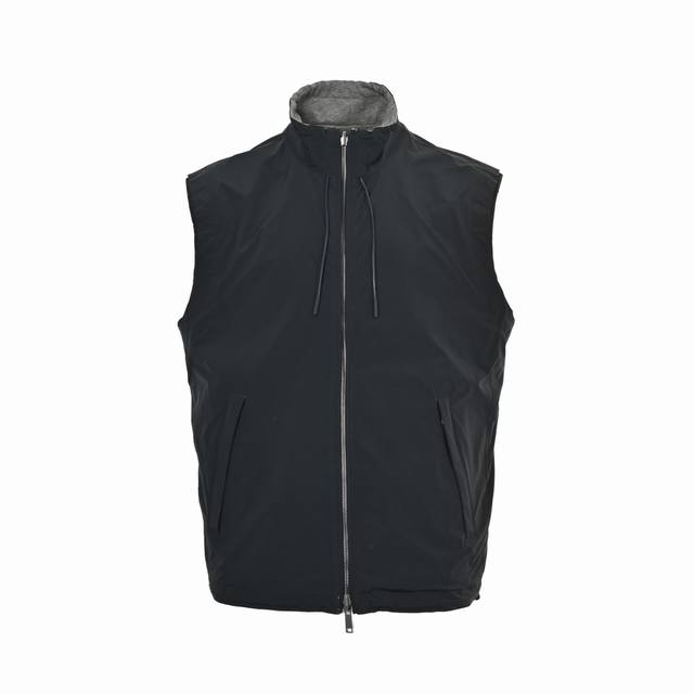 Zegna Microfiber Brezza Double-Faced Vest DDD. Made from 100% polyester microfib