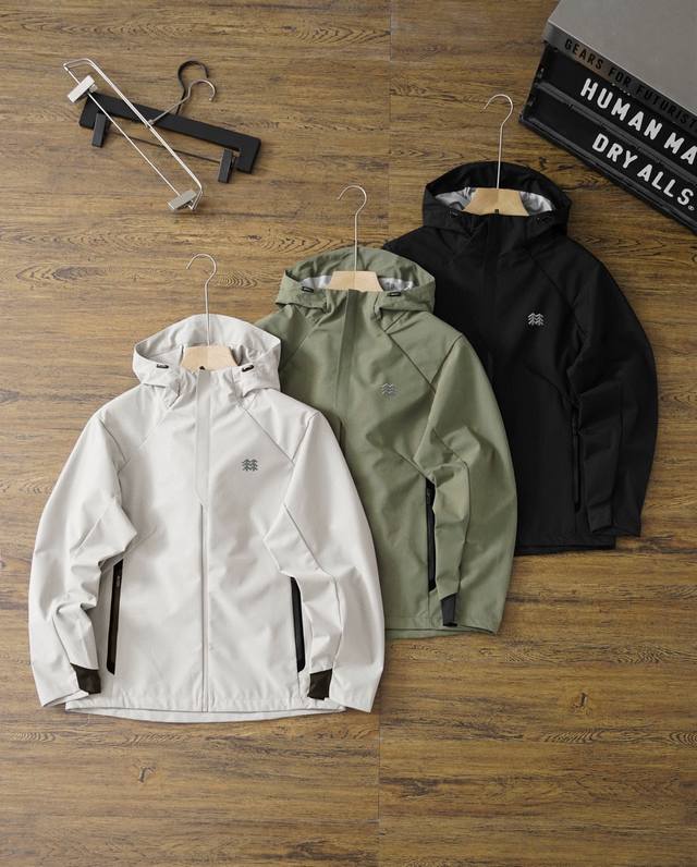Kolon Sport Waterproof Jacket Men's Outdoor Top 3L Windproof Jacket Contrast Col