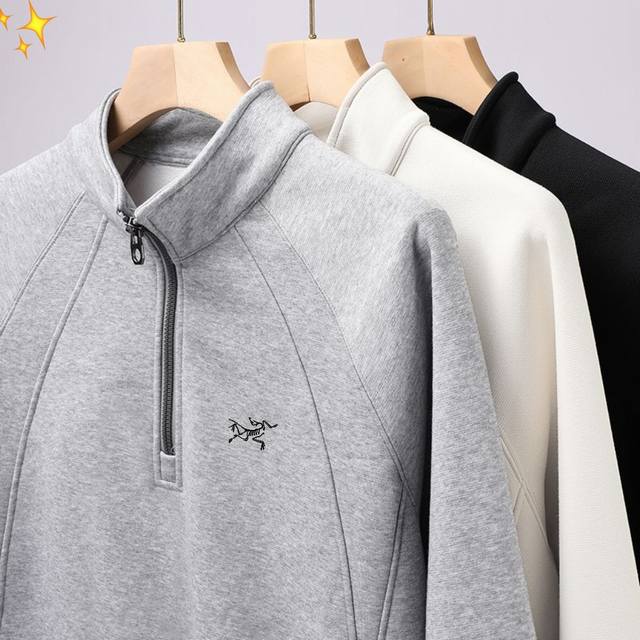 The Arc'teryx official men's half-zip stand-up collar sweatshirt, inspired by c