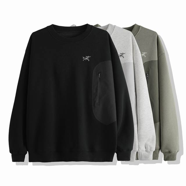 Arc'teryx with a small logo printed on the chest, unisex round-neck sweatshirt D