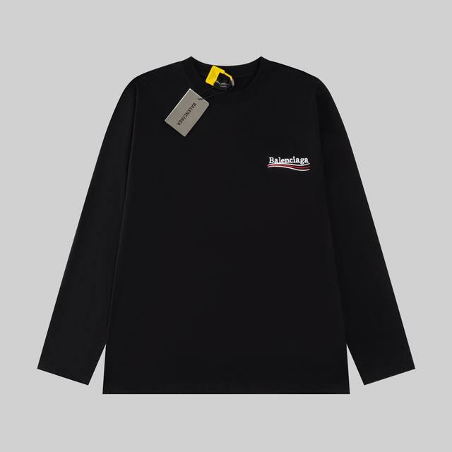 Top quality fabric Balenciaga 2025Ss classic cola wave logo embroidered long sle